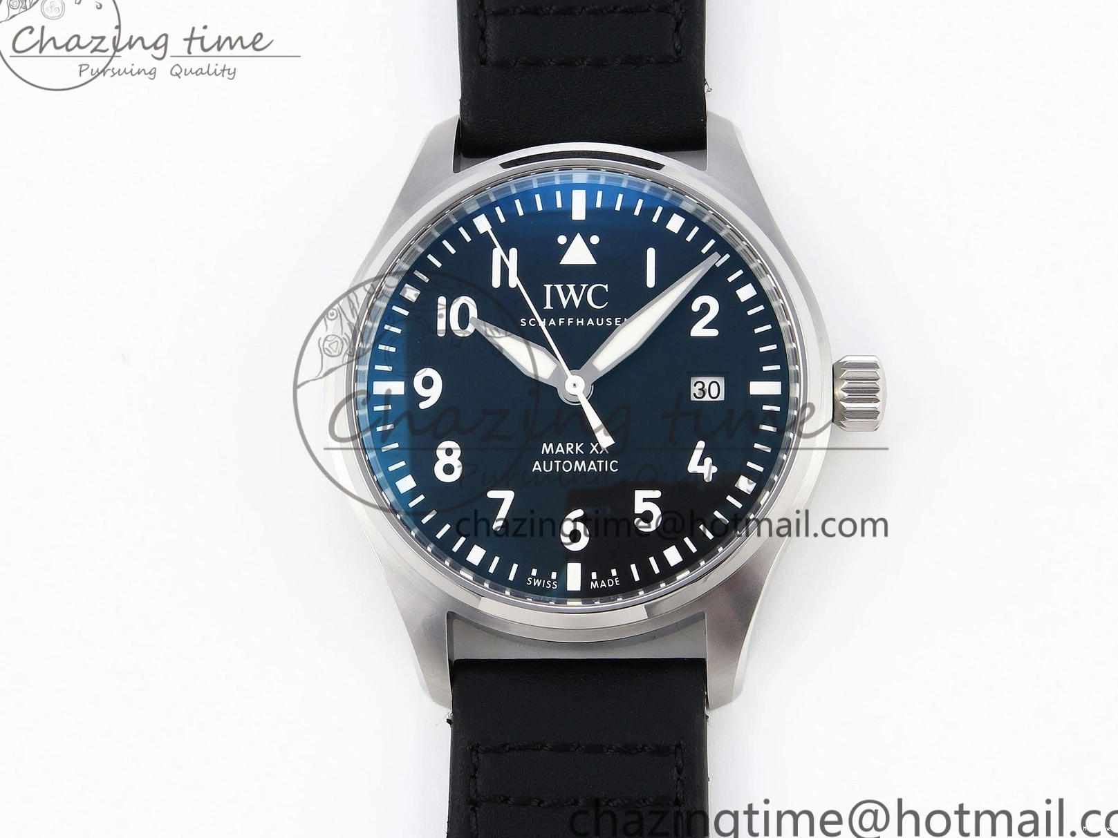 MIROTIME 0329 Pilot Mark XX IW328201 ZF 1:1 Best Edition Black Dial on Black Leather Strap A Affordable 7028